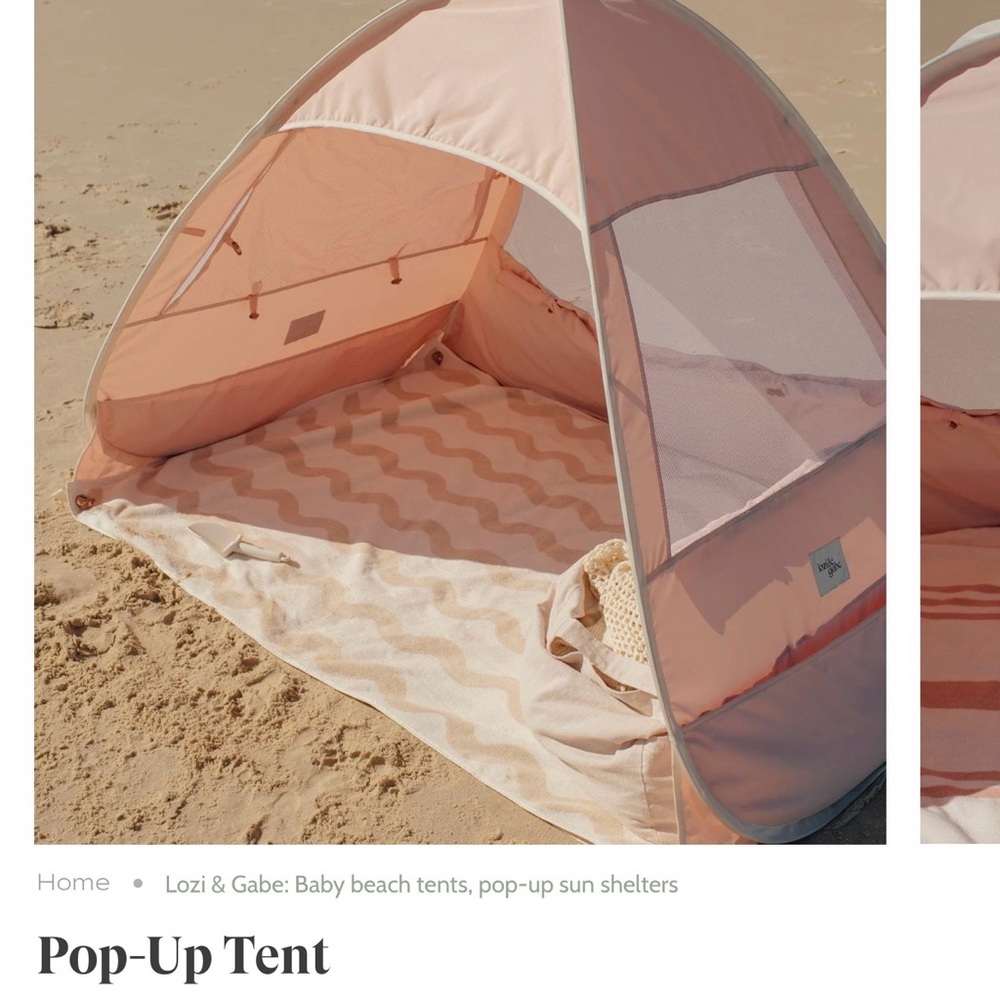 Pink Pop-Up Beach Tent